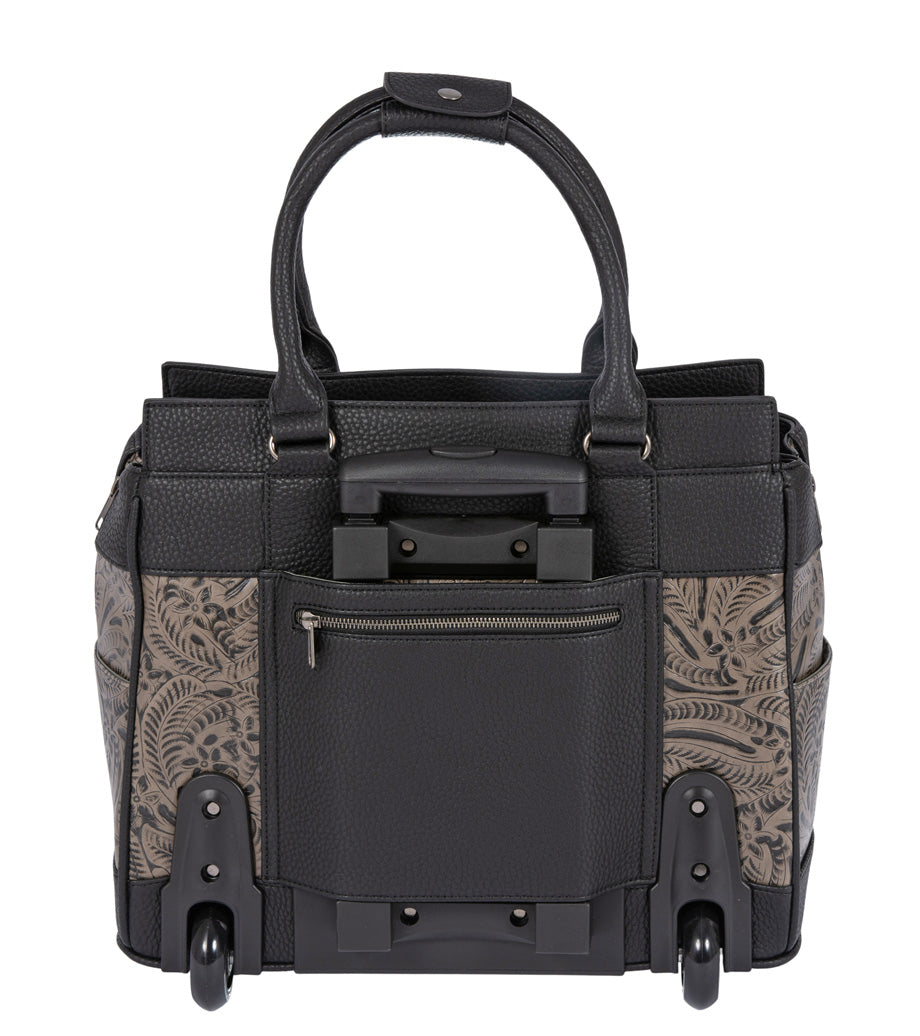 THE DALLAS Rolling Briefcase for Women Western Style Laptop Bag