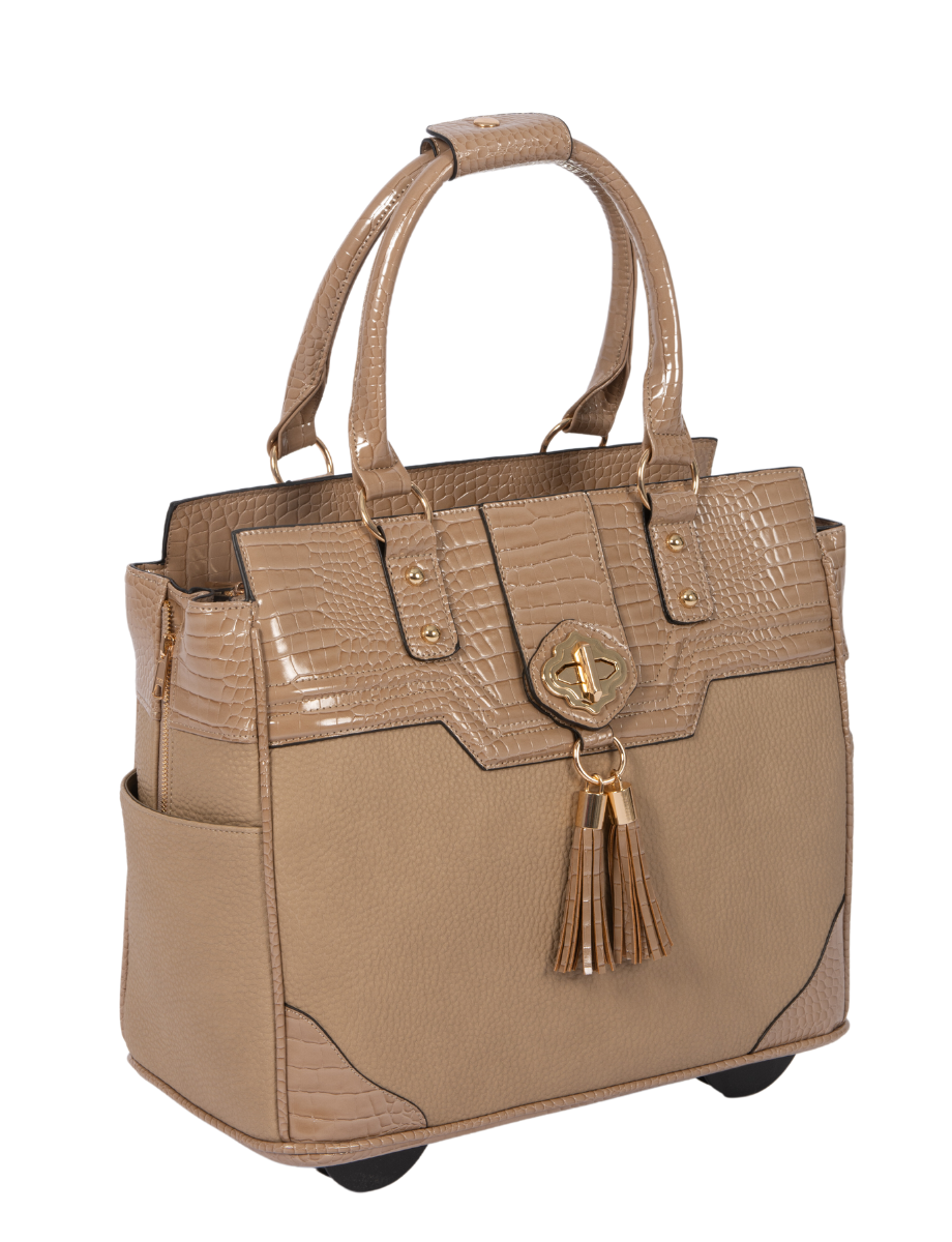 Windsor | Rolling Briefcase for Women – 17” Laptop Tote with Wheels for Work, Travel & Professionals | JKM and Company Windsor | Rolling Briefcase for Women – 17” Laptop Tote with Wheels for Work, Travel & Professionals | JKM and Company