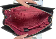 "THE MONTREAL" Black Python Rolling iPad, Tablet Laptop Tote Carryall Bag