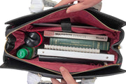"THE MONTREAL" Black Python Rolling iPad, Tablet Laptop Tote Carryall Bag