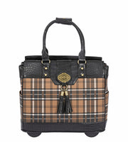 Mad For Plaid Rolling Laptop Bag Tote Briefcase or Carryall