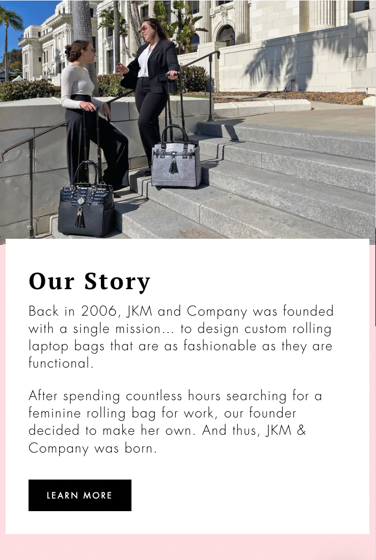Business Rolling Laptop Bag  Custom Rolling Handbags - JKM and Company