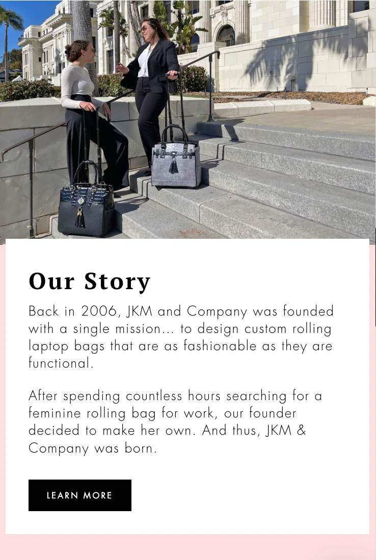 Business Rolling Laptop Bag Custom Rolling Handbags JKM and Company