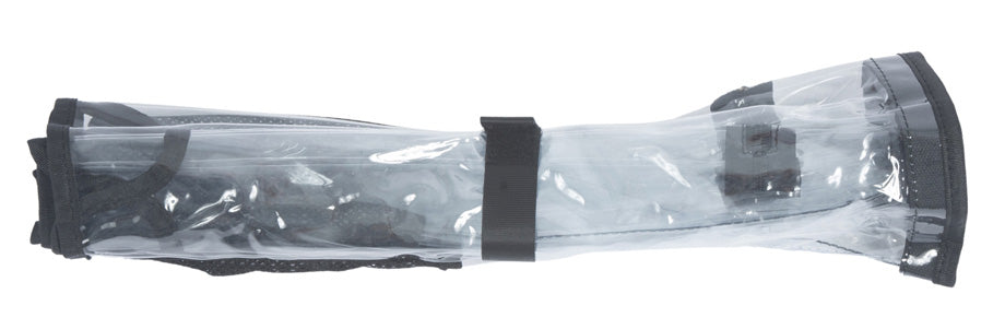 The convenient clear bag cover for rain snow and mud can be rolled and secured with a velcro strap for easy storage and organization. The see through material lets you keep your bag clean while allowing your impeccable fashion taste shine through!