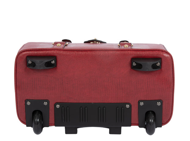 THE VICTORIA Reptile Pattern Rolling Laptop Bag, Rolling Briefcase for Women