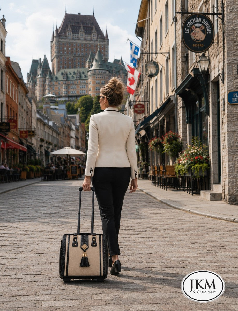 The Montecito rolling laptop tote for women Canada by JKM and Company
