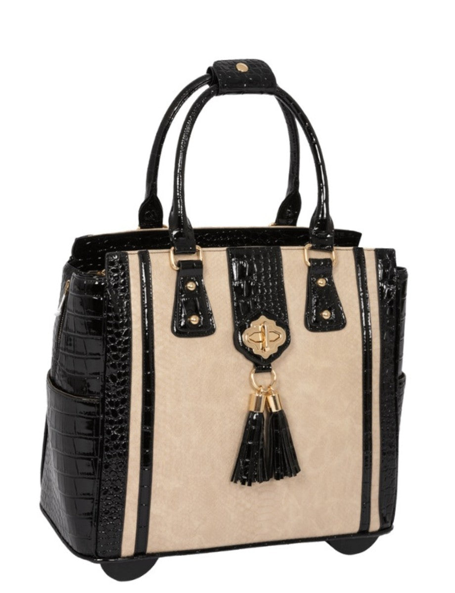 Montecito rolling laptop tote for women by JKM and Company