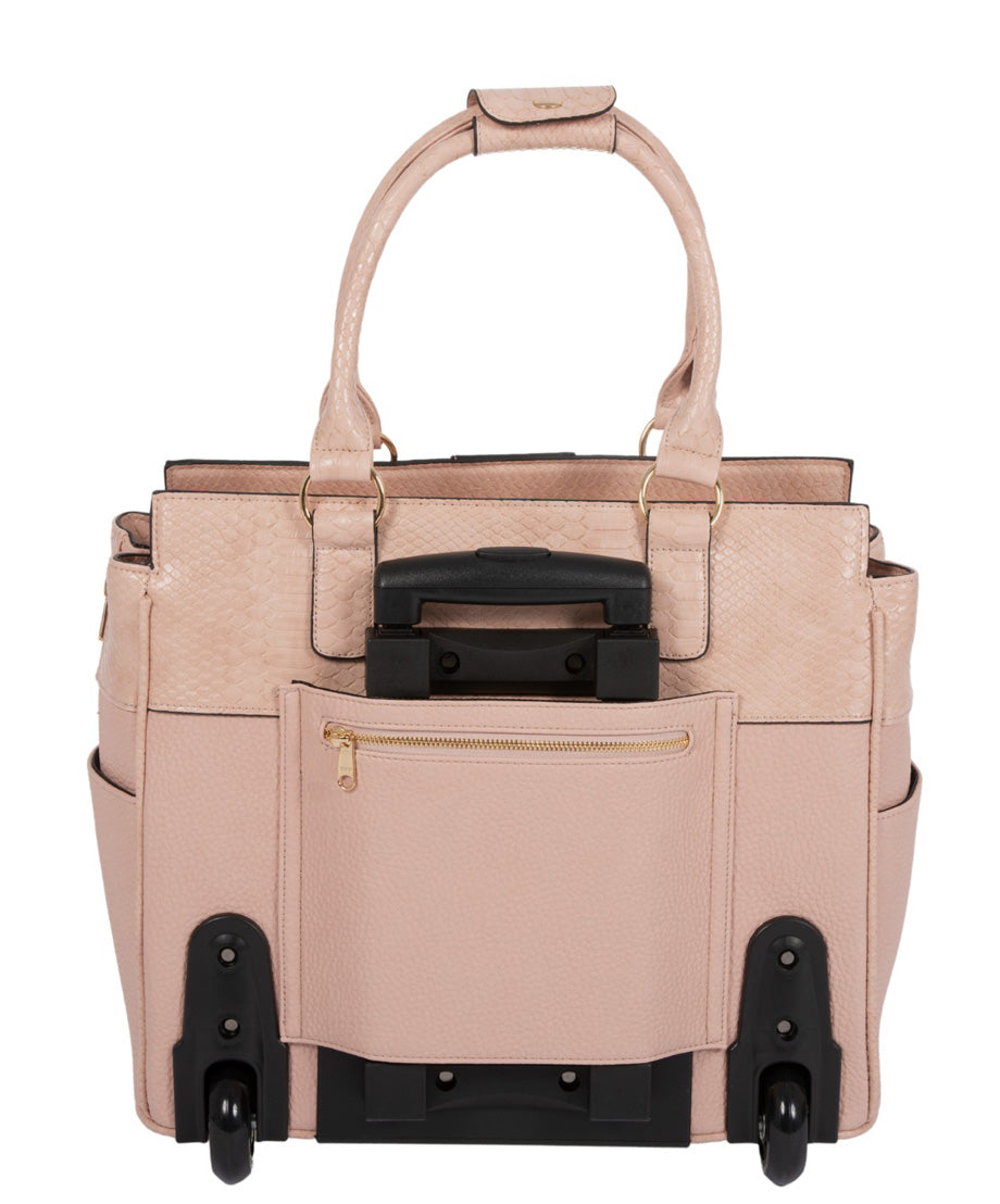 This womens laptop bag on wheels will keep you on the move and looking as stylish as a mini kelly bag or an hermes bag does! The wheels make it ideal as a carry on bag or roller duffle bag for travel.