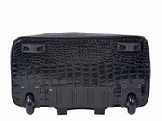 "BATON ROUGE" Red & Black Alligator Rolling Laptop Carryall Bag - JKM and Company - Custom Rolling Handbags