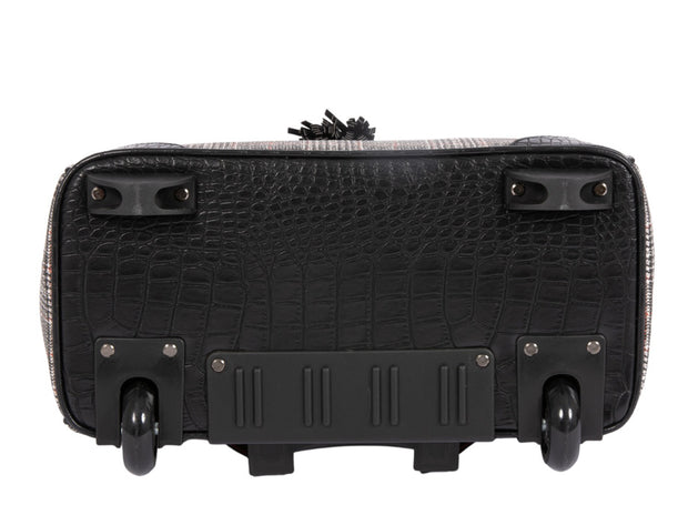 "THE CAMBRIDGE" Plaid Rolling Laptop Bag Carry All