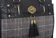 "THE CAMBRIDGE" Plaid Rolling Laptop Bag Carry All