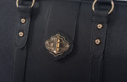 "THE EXECUTIVE" Black Computer iPad, Laptop Tablet Rolling Tote Bag Briefcase Carryall Bag - JKM and Company - Custom Rolling Handbags