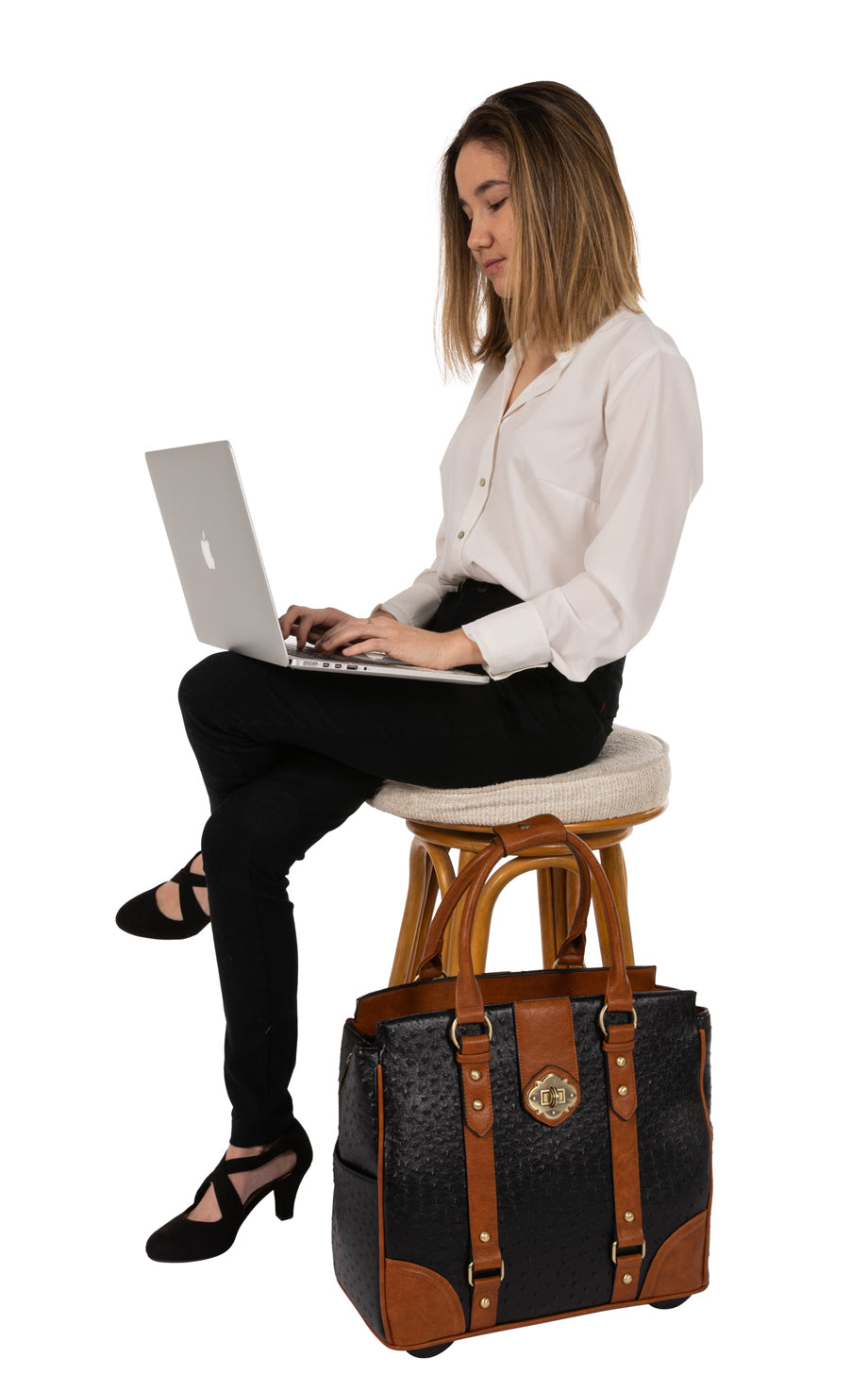 rolling laptop computer wheels briefcase - – JKM and Company - Custom  Rolling Handbags