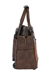 The "SANTA FE" Rolling iPad, Tablet or Laptop Bag Carryall - JKM and Company - Custom Rolling Handbags