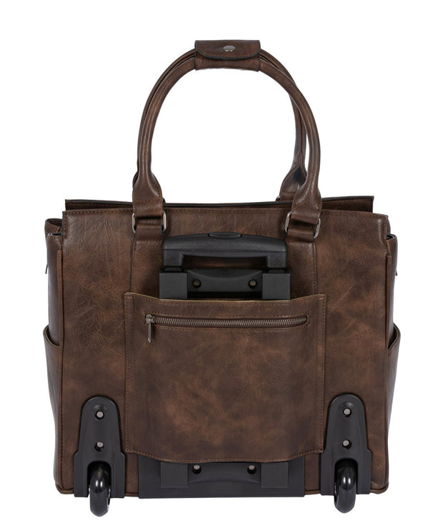 The "SANTA FE" Rolling iPad, Tablet or Laptop Bag Carryall - JKM and Company - Custom Rolling Handbags