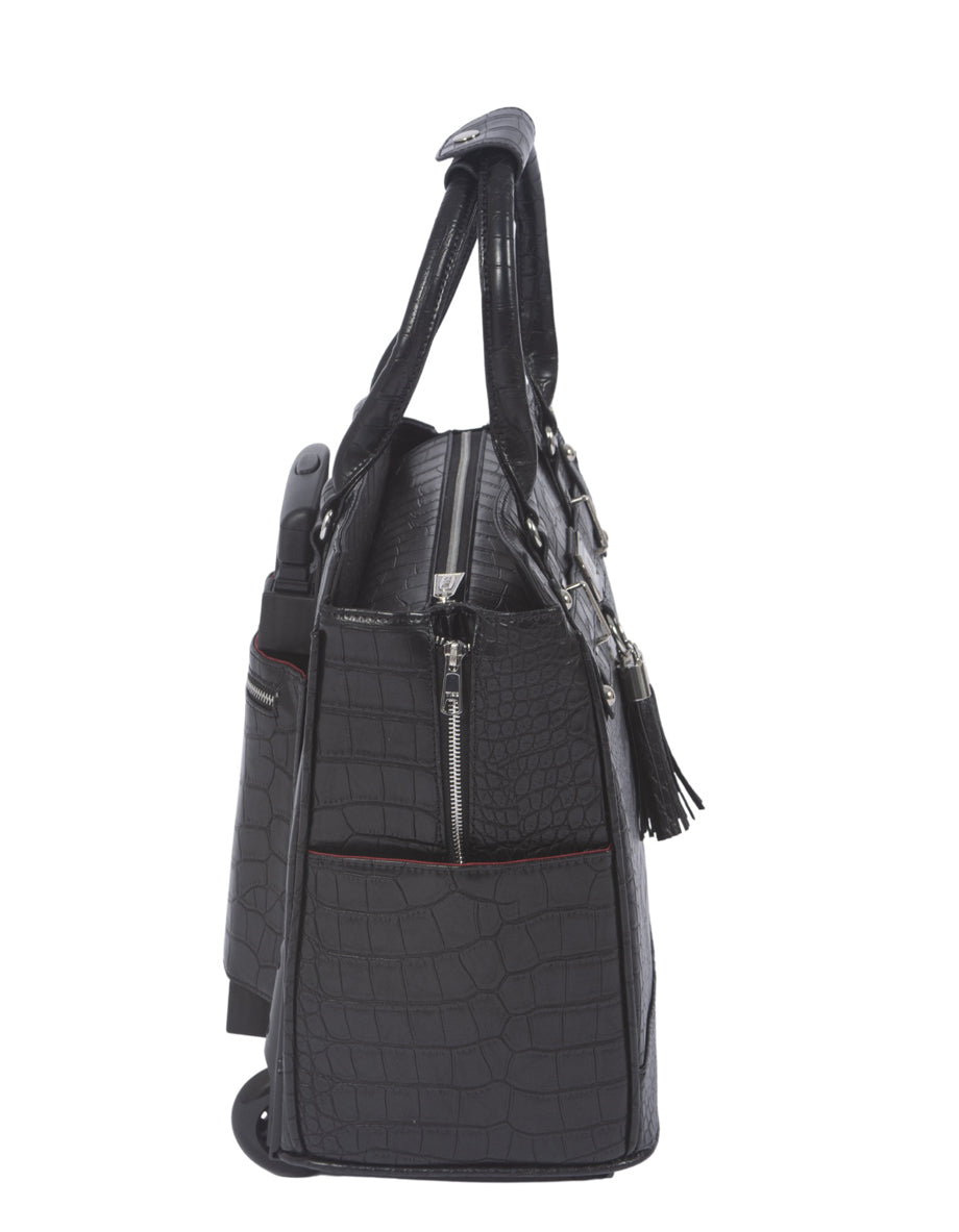 This bag with wheels can be used as cabin luggage and an airplane bag. It can also be used for work, shopping, study, and daily errands. Get yourself a cabin trolley bag with wheels to take away the weight from heavy shoulder bags and shoulder totes.